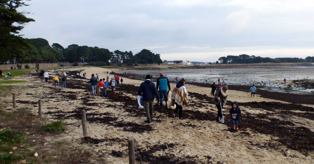 Nettoyage des plages de Saint Philibert