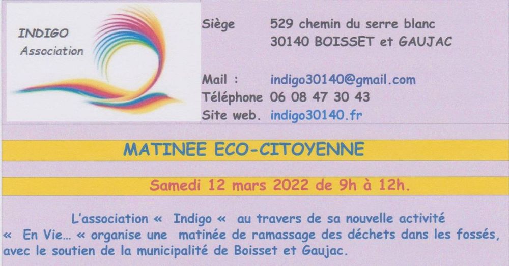 Association Indigo - Matinée écocitoyenne